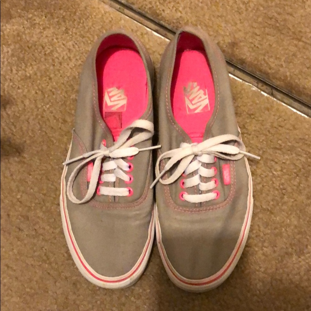 Vans. Gray and pink. Great condition.